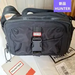 HUNTER ブラックショルダーバッグ