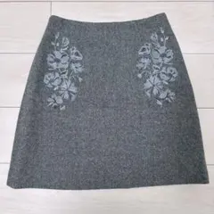 PROPORTION 花柄刺繍 タイトスカート サイズ2