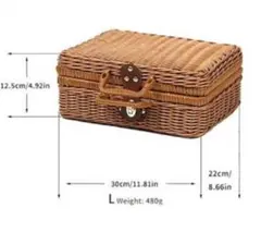 ウェルカムスペース　竹製バスケット 30cm x 22cm