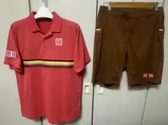 錦織UNIQLO上下セットテニスウェアポロシャツ ショートパンツXL - メルカリ