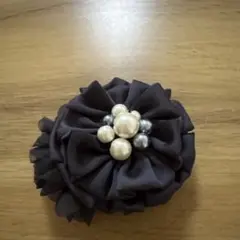 黒いフラワー　コサージュ　即日発送します！