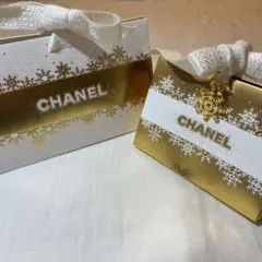 CHANEL ギフトボックス ホワイト ゴールド クリスマス