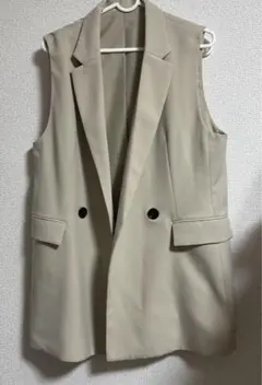 GU ジーユー ロングベスト ベスト ジレ ベージュ