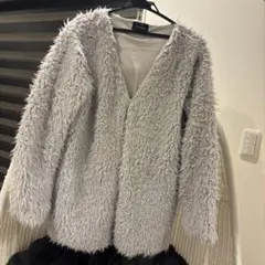 ⭐︎as know as グレー フワフワ 長袖カーディガン⭐︎
