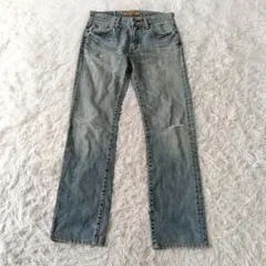 UNIQLOユニクロ　 ダメージ加工ストレートデニム 30インチジーパンジーンズ