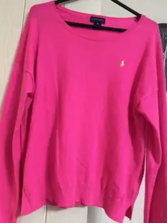 Ralph Lauren ピンク 長袖ニットセーター XL M-L相当
