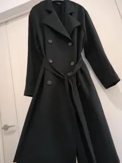 ADMIRAL CREPEトレンチ コート ブラックDB BELT COAT