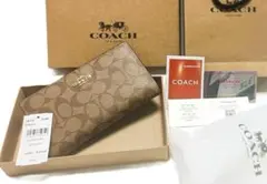 新品未使用 タグ付 COACH コーチ 長財布 C8714 カーキ ブラウン