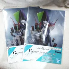 ▼渚カヲル クリアファイル&ステッカーセット×2「エヴァンゲリオン　一番くじ」