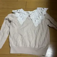 ROPÉ PICNIC レース襟付き長袖ニット M