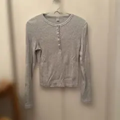 UNIQLO 리브 긴팔 탑스 그레이 S