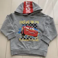 babydoll 110cm カーズ フード付きパーカー グレー