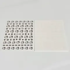 ハローキティ ネイルシール 2枚セット 黒 白