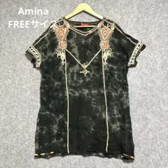 即完売品☆Amina チャイハネ　伝統刺繍　ワンピース　ユニセックス　インド綿