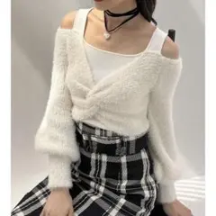 resexxy リゼクシー シャギーレイヤードニットトップス