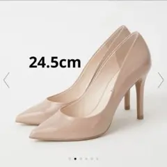 DIANAパンプス ピンクベージュ エナメル 美品 9cmヒール 24.5cm