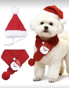犬用 サンタ 帽子 マフラー セットクリスマス柴犬コスプレ 仮装 猫用 小型犬