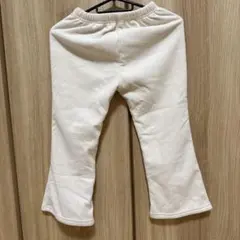クリーム色 コーデュロイ フレアパンツ