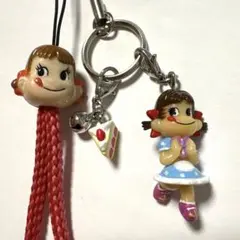 ペコちゃんストラップ2点セット