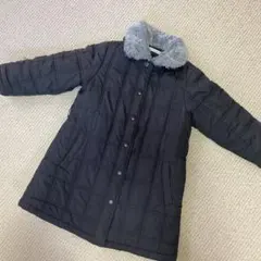 Bebe 中綿　ダウン　コート　ロング　ブラック　無地　ファー付き