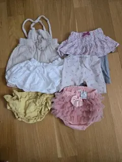 ベビー服 80サイズ ショートパンツとレギンス6着セットまとめ売り