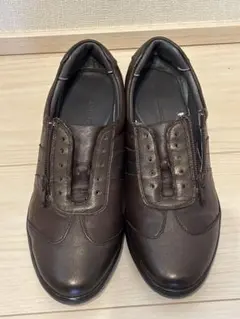 ハッシュパピー　スニーカー　レザー　茶色　22.5