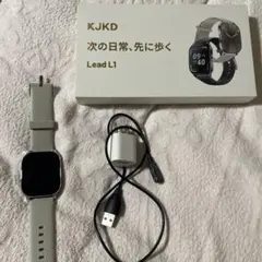 KJKD Lead L1 スクエア型　スマートウォッチ シルバー