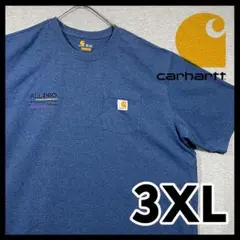 【Carhartt】ヘヴィーウェイト　企業刺繍ロゴ入り　胸ポケットTシャツ