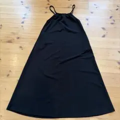 Bab ブラック キャミワンピース ロングワンピース