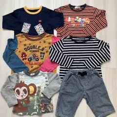 【ミキハウス・MINI-K他】 120 6点セット パンツ 長袖Ｔシャツ