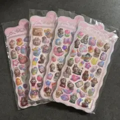 LABUBU ぷっくりシールセット4枚