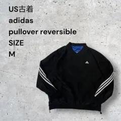 adidasリバーシブル プルオーバー Y2KスポーツミックスMブラック.ブルー