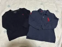ポロ　ラルフローレン　ニット　ポロシャツ　90 2T