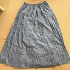 ライトブルーフレアロングスカート F