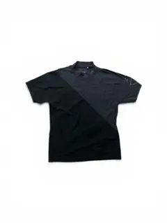 極美品】TaylorMade モノグラム 総柄 半袖モックネックシャツ 紺 M