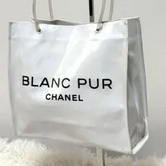 CHANEL シャネル 両面ロゴ入り ビニール製 ミニトートバッグ ホワイトのサムネイル