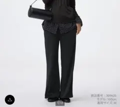 （未使用　タグ付き）GU リブプルオンパンツ ブラック M