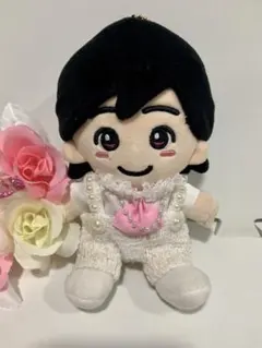 なにわ男子　ちびぬい　ぬい服　衣装　白　サロペット　ライブ