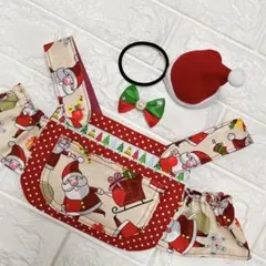 LOVOT ラボット 服 サンタ＆トナカイ クリスマス柄オーバーオール ②