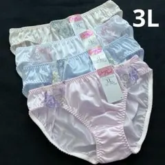 【3Lサイズ】レディースショーツ4枚 大きいサイズ トリコットショーツXー222