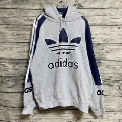 adidas 80’s パーカー　フーディー　サイズM-L グレー デザント製
