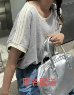 チャオパニックティピー　ラインフレンチTee グレー　半袖T