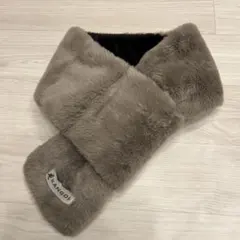 KANGOL リバーシブルファーマフラー グレー