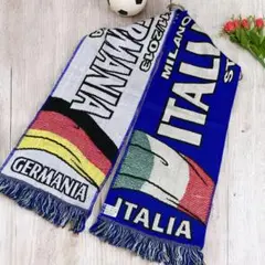 【入手困難】イタリア代表×ドイツ代表 サッカーマフラー スポーツマフラー 輸入品