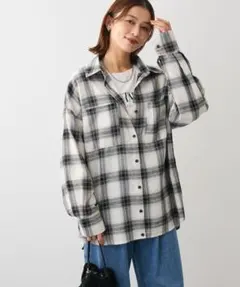 GREENPARKS　2wayチェックビッグシャツ 新品未使用未開封