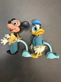 ヴィンテージミッキーマウスとドナルドダック フィギュア2体セット