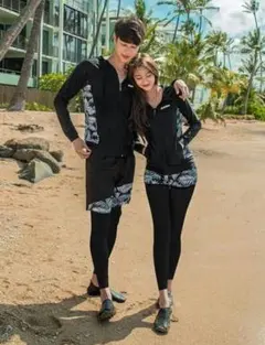 ラッシュガード 5点セット フード付き　レディース　水着　日焼け防止2