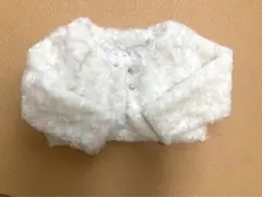 ボレロ　ホワイトファーカーディガン 110