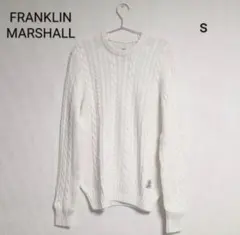 【上品ケーブル編み✨️】FRANKLIN MARSHALL ケーブルニット S