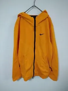 ナイキ　フルジップアップジャケット　メンズS　希少色オレンジ　レーヨン　後ロゴ